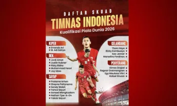 Tanpa Paes dan Baggott, Ini 22 Skuad Timnas Indonesia untuk Kualifikasi Piala Dunia 2026