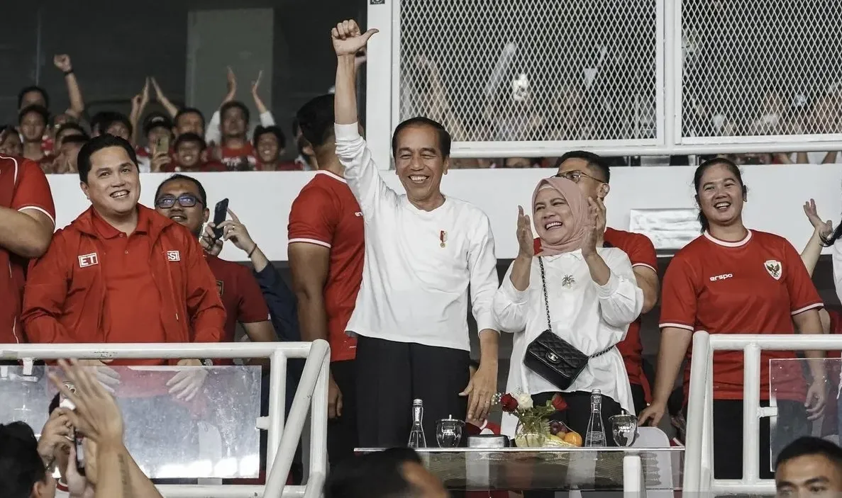 Saksikan Laga Indonesia vs Filipina, Jokowi: Sejarah Baru Indonesia