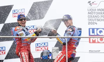 Alex dan Marc Marquez di MotoGP Jerman 2024, Momen Langka Kakak-Adik Satu Podium
