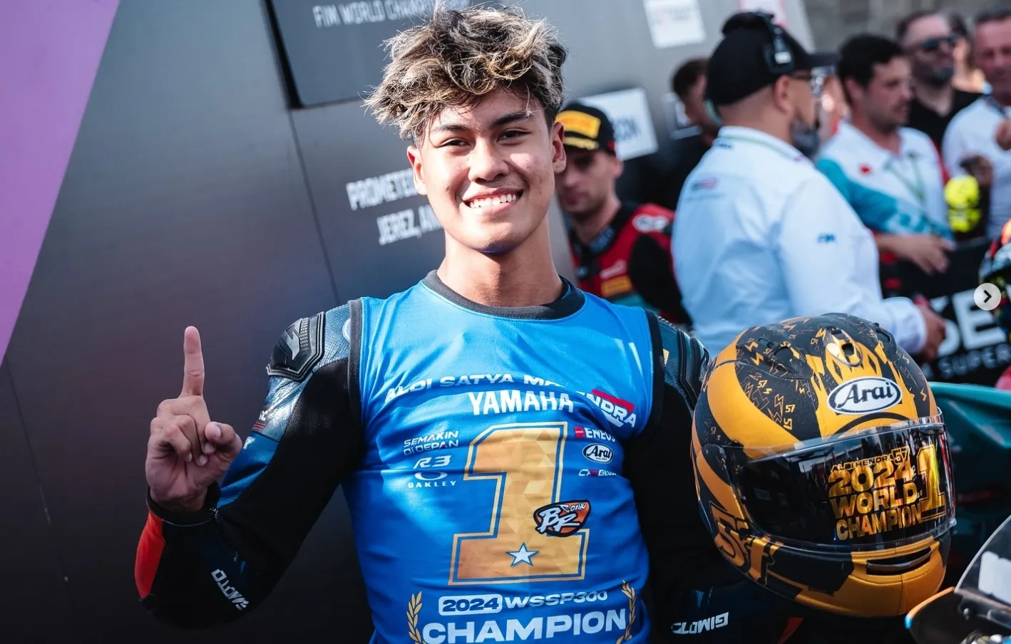 Aldi Mahendra Jadi Pembalap Indonesia Pertama Raih Juara Dunia WorldSSP300