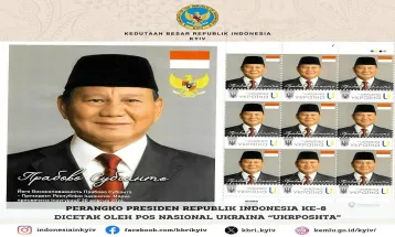 Ukraina Rilis Prangko Edisi Spesial Presiden Prabowo