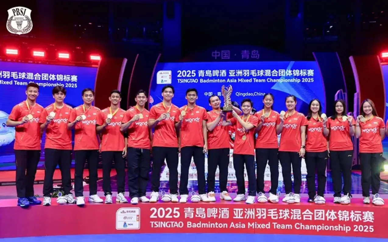 Indonesia Cetak Sejarah Pertama Kali Juara TSINGTAO Badminton Asia Mixed Team Championship 2025